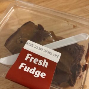 dark chocolate sea salt caramel fudge