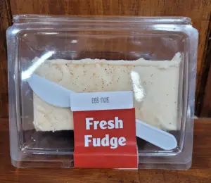 egg nog fudge